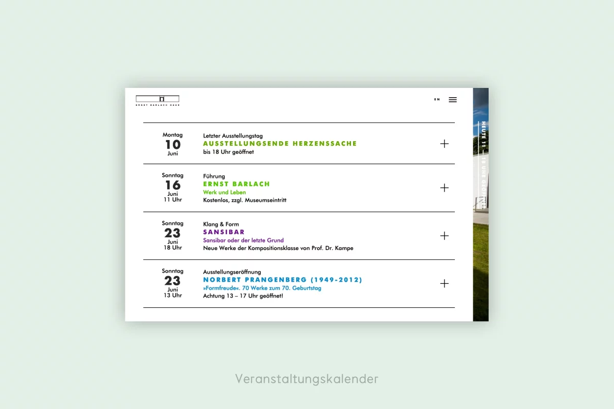 Ernst Barlach Haus Website Relaunch